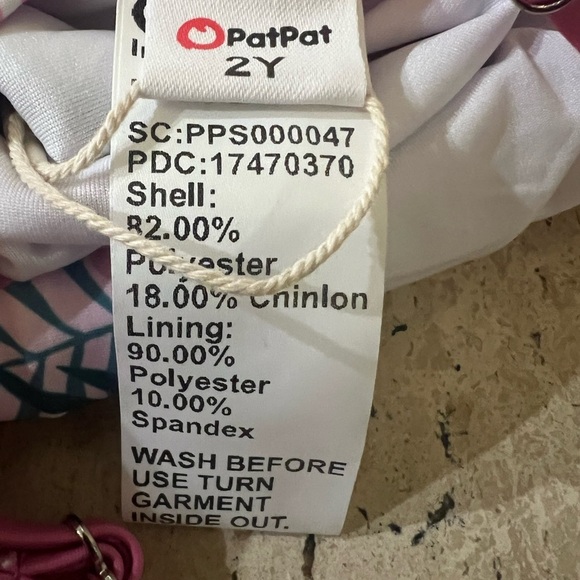 PATPAT Baby Girls One-Piece Swimsuit Toddler Ruffle Bathing Suit Size 2T - Picture 5 of 5